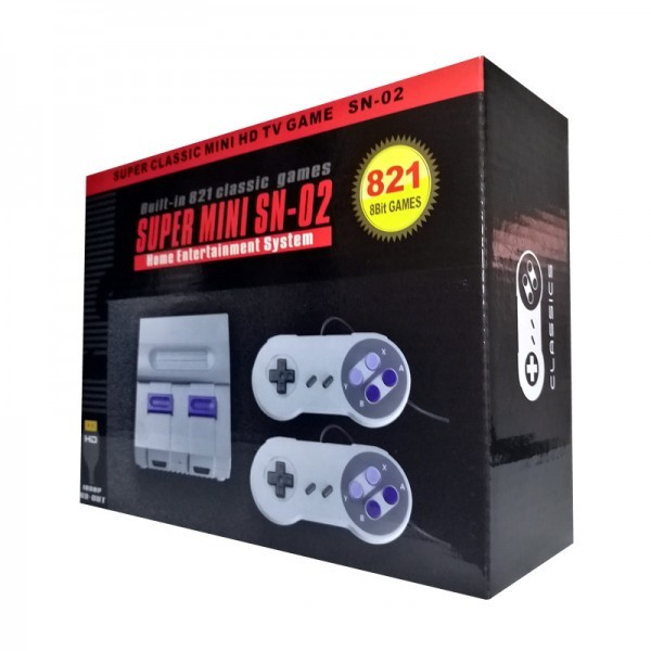 SUPER MINI SN 02 HOME ENTERTAINMENT SYSTEM BUILT IN 821 IN 1 HD
