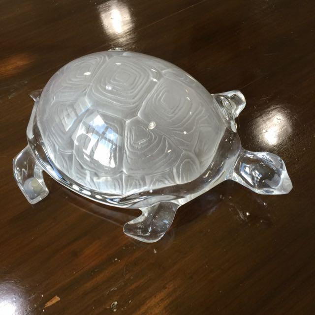 Tortoise (Category: Precious Stones) located in Singapore. Submitted by alkay (Listing ID 42050828, Image 1). Description: Good heavy glass tortoise art collectible piece It's as good as crystal clear Size about: L30 cm x W20 cm x H10 cm You can put a light below the shell for illumination Very good condition price negotiable Item sold no refund no exchange.
