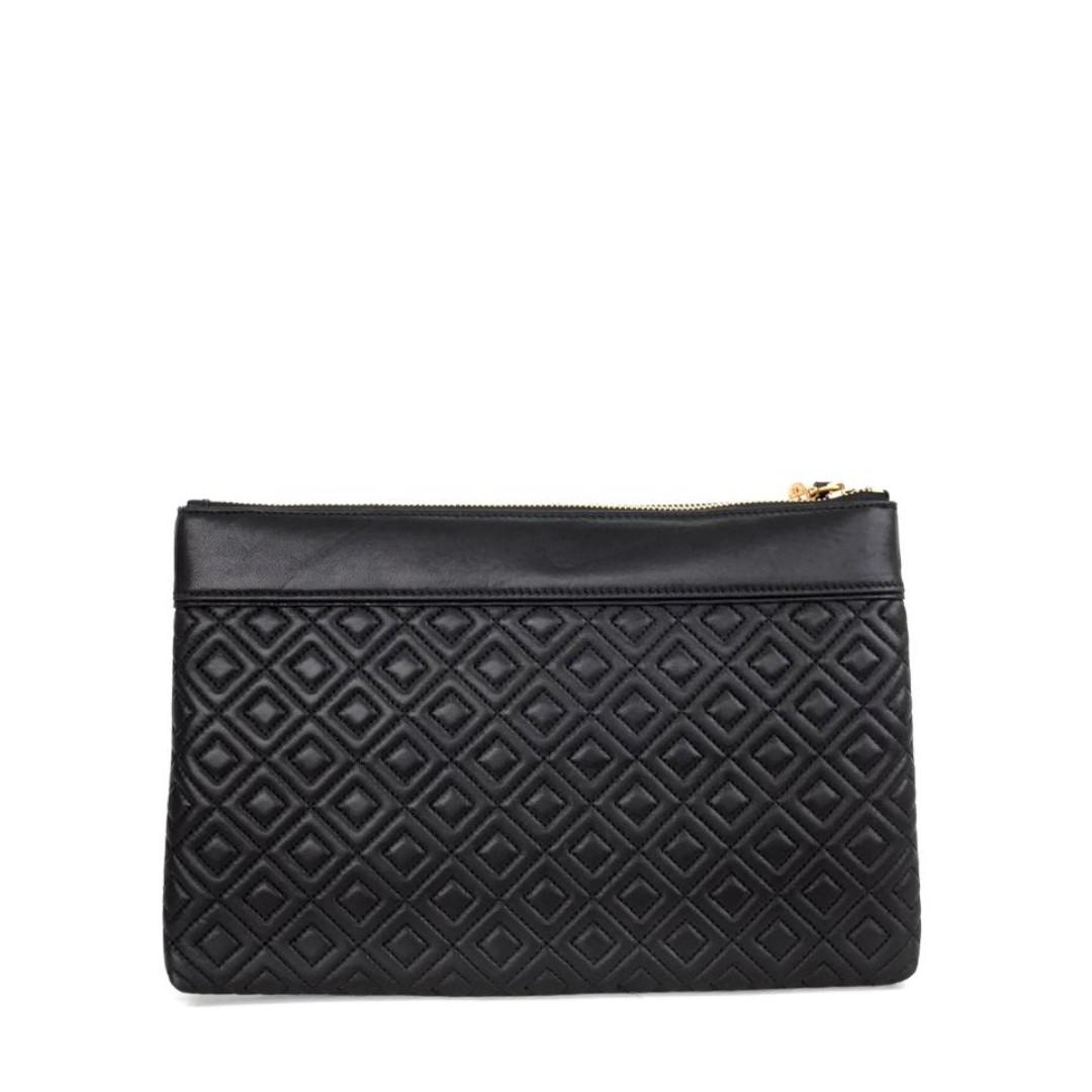 Tory Burch Fleming Medium Pouch Black Barang Mewah Tas Dompet di Carousell
