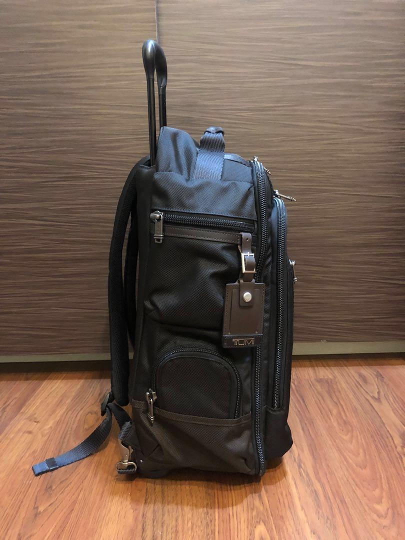 pink navy blue backpack