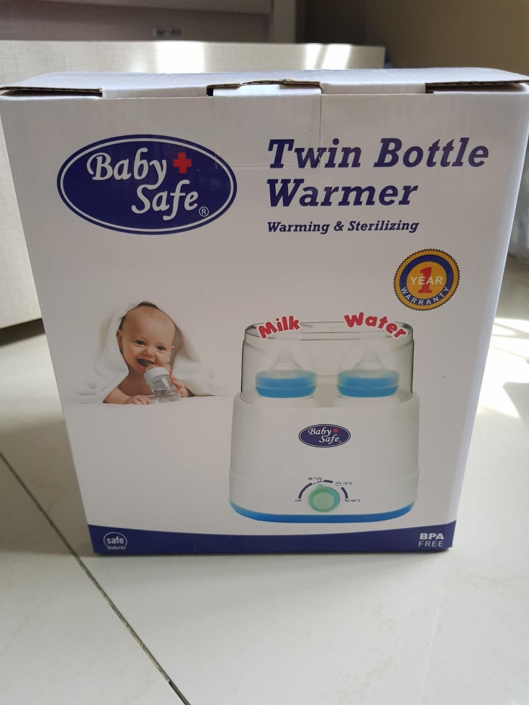 twin bottle warmer baby safe