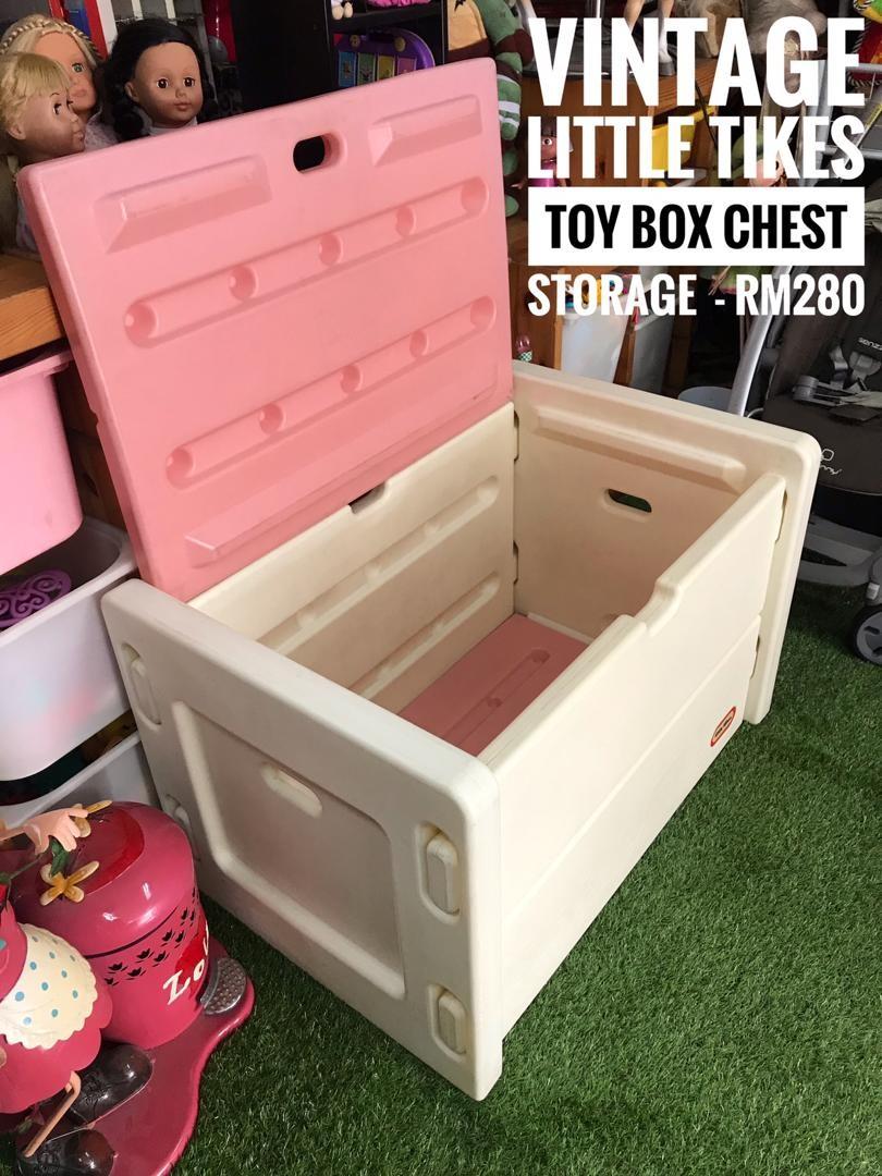 Vintage Little Tikes Toy Box Chest Storage, Furniture & Home Living,  Furniture, Shelves, Cabinets & Racks On Carousell