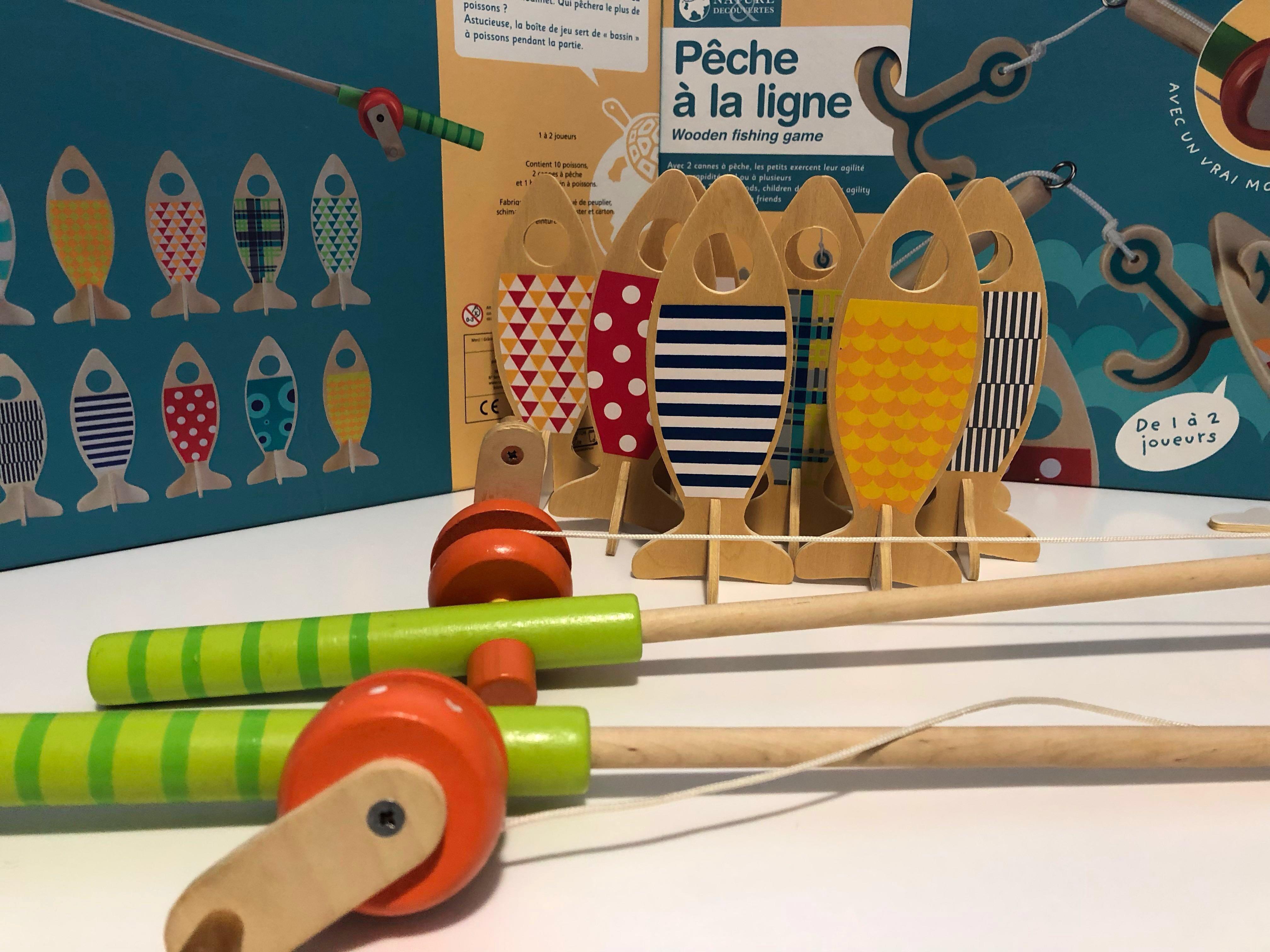 wooden fishing game