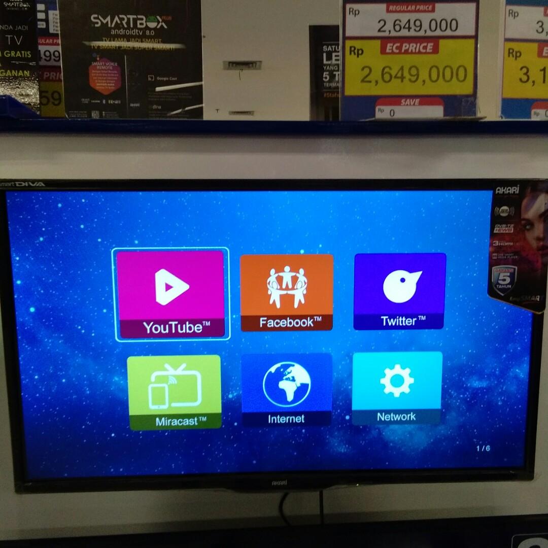 yuk cicil tv led smart tv akari 32 inc