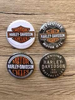 Harley Davidson Badges (4 Pack) 58mm