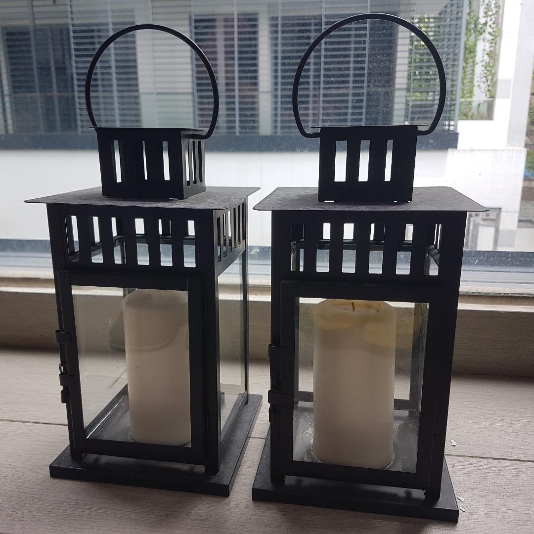 2x Ikea Candle Lanterns Borrby W Candles Furniture Home Decor Others On Carousell