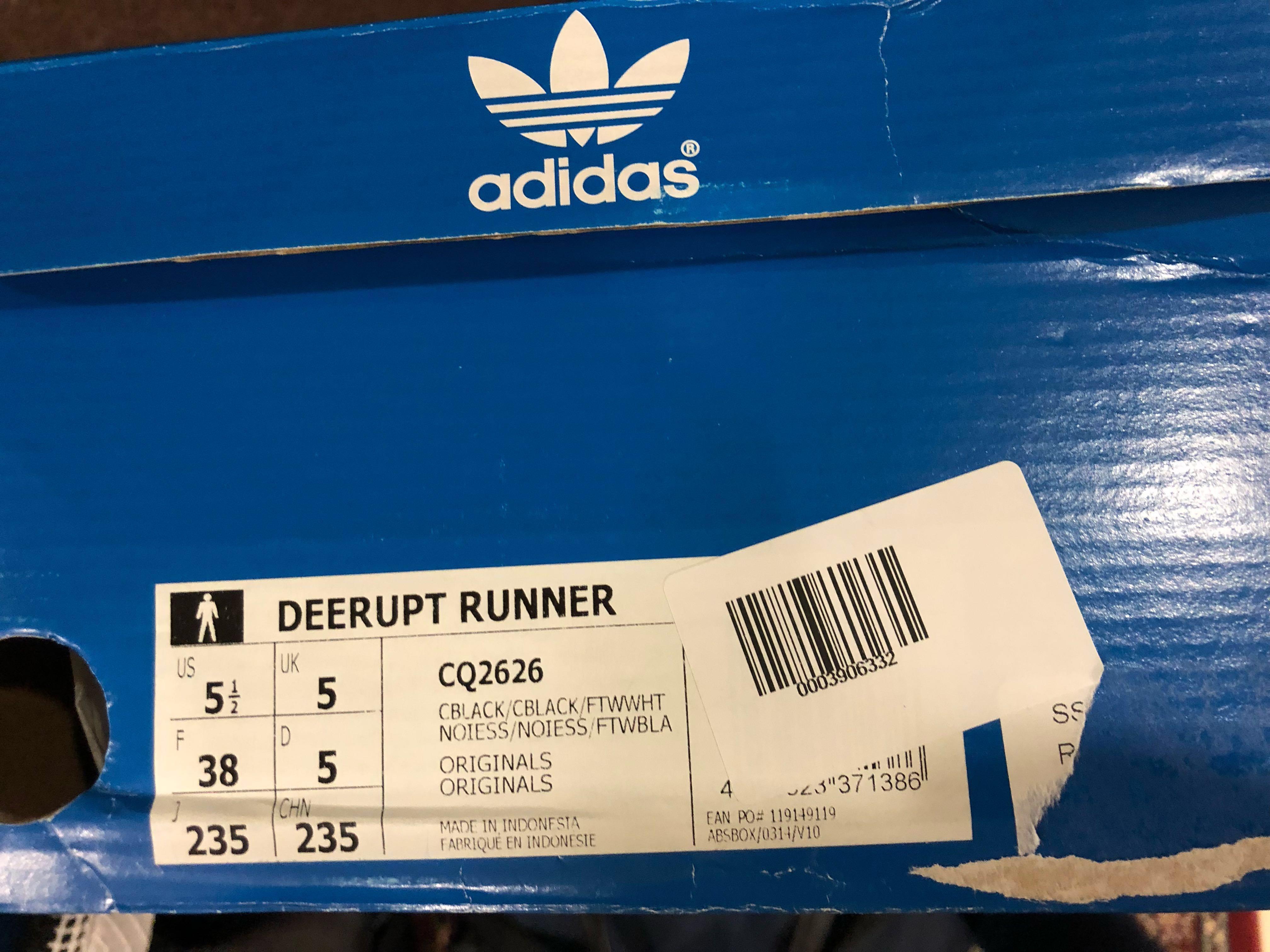 Adidas Deerupt Runner CQ2626 Size US 5 UK 5 EU 38 Women s Fashion Footwear Sneakers on Carousell