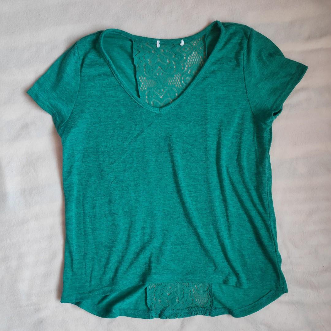 aqua green blouse