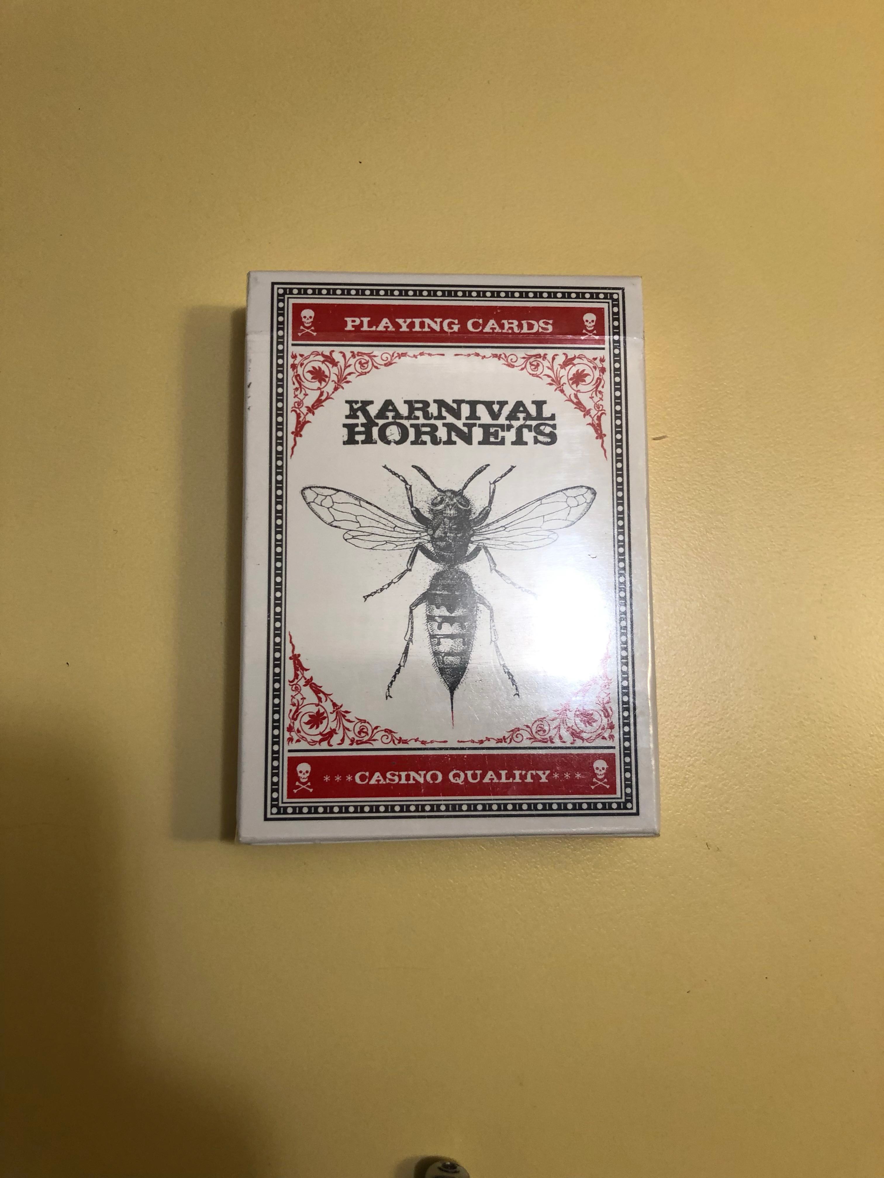 KARNIVAL HORNETS BICYCLE DECK OF PLAYING CARDS CASINO QUALITY POKER MAGIC TRICKS
