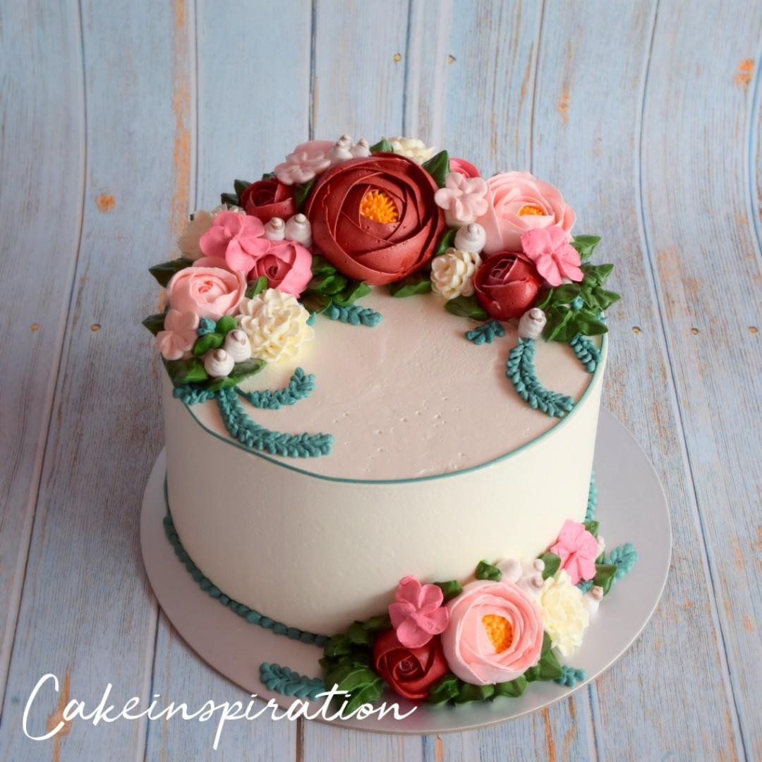 Wallpaper Bouquet Flower Wreath Cream Art Mastery Cake Colorful Birthday HD