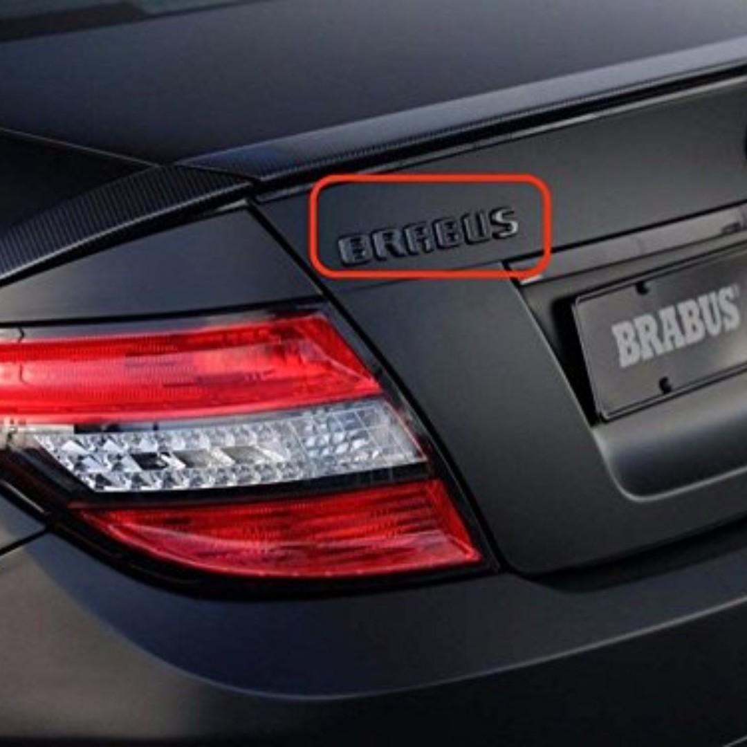 BRABUS Matte Black Emblems Badge Decal Stickers Logo For Mercedes Benz G E  S CLS GLE GLS C Class New, Car Accessories, Accessories on Carousell