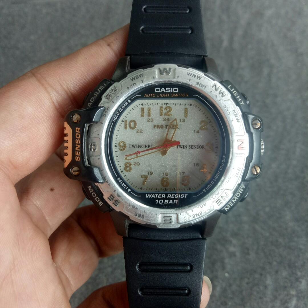 Casio protek prt 50, Fesyen Pria, Jam Tangan di Carousell
