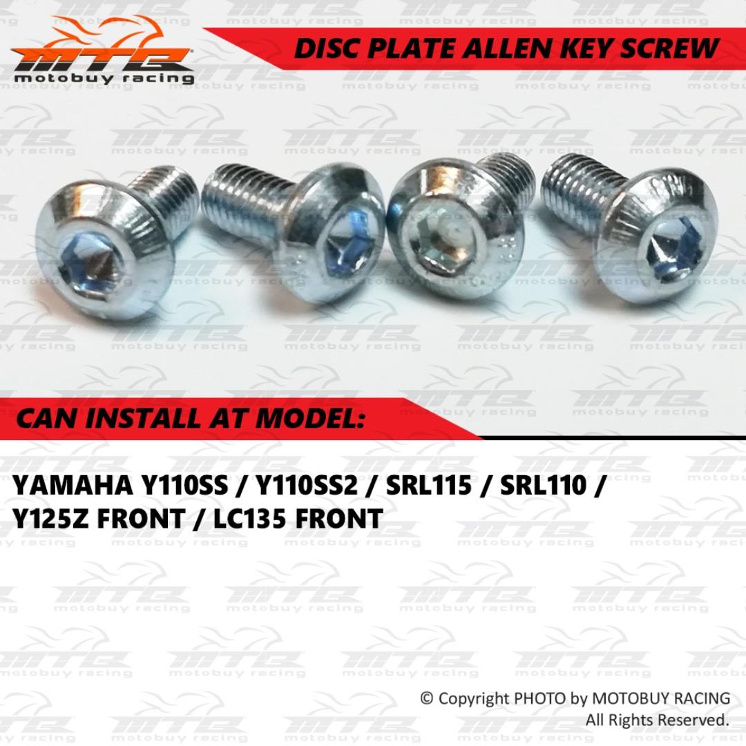 DISC PLATE ALLEN KEY SCREW X 4PCS Auto Accessories on Carousell