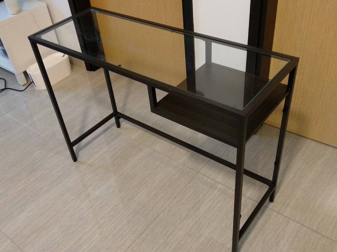 Glass Laptop Table Ikea Vittsjo, Furniture & Home Living, Furniture, Tables & Sets on Carousell