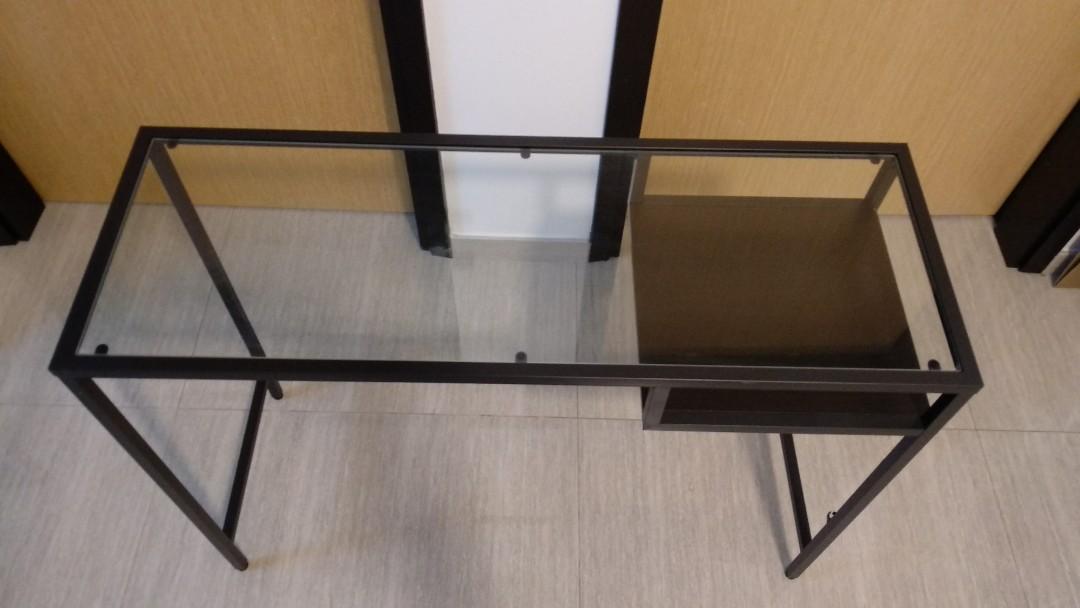 Glass Laptop Table Ikea Vittsjo, Furniture & Home Living, Furniture, Tables & Sets on Carousell