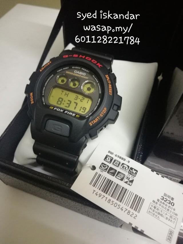 Gshock Dw 6900b 9jf japan set Foxfire Men s Fashion Watches