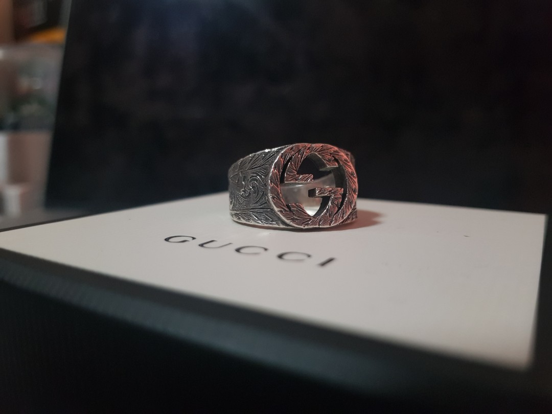 Ring with interlocking g hot sale