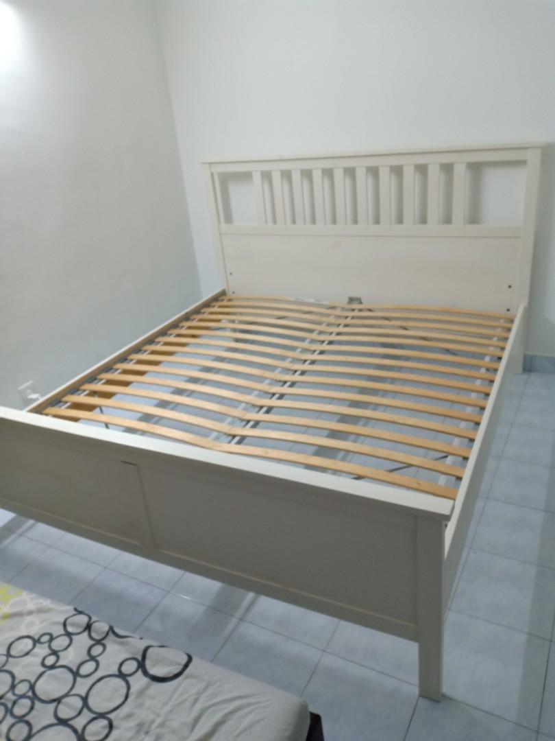 Ikea hemnes king size bed frame, Furniture & Home Living, Furniture