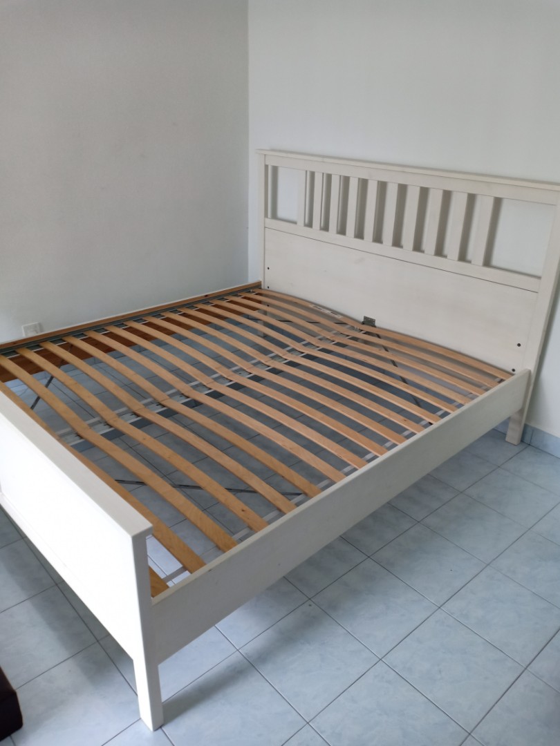Ikea hemnes king size bed frame, Furniture & Home Living, Furniture