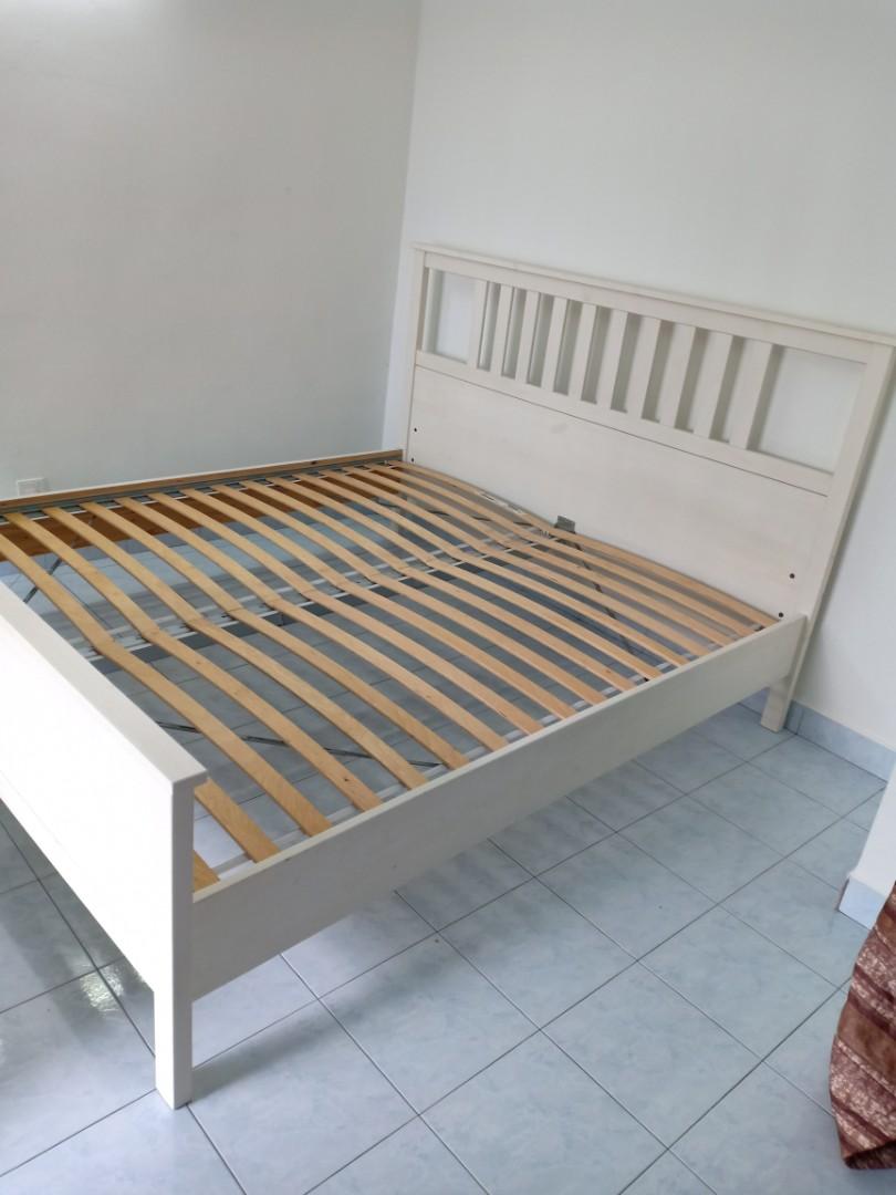 Ikea hemnes king size bed frame, Furniture & Home Living, Furniture