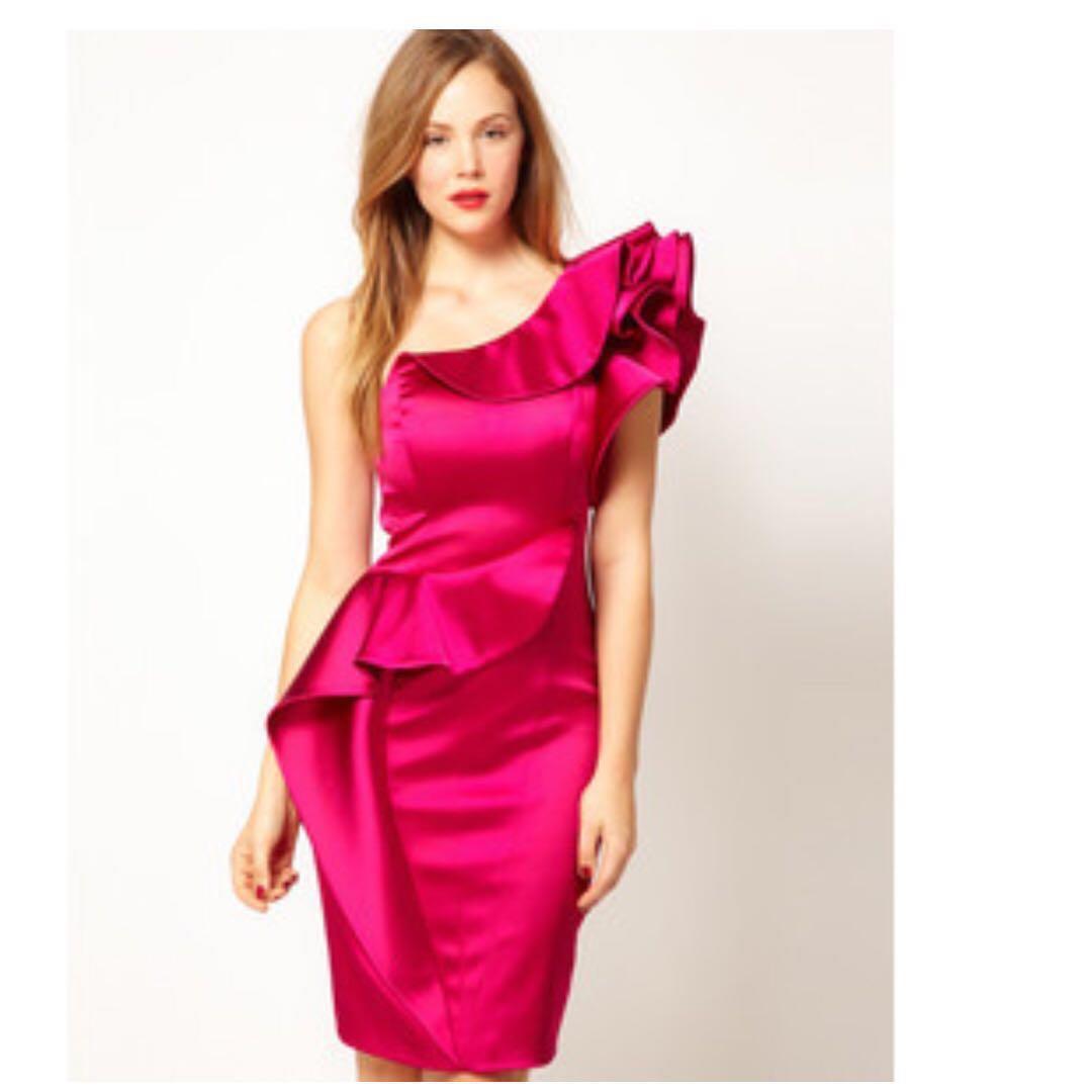 karen millen fuschia dress