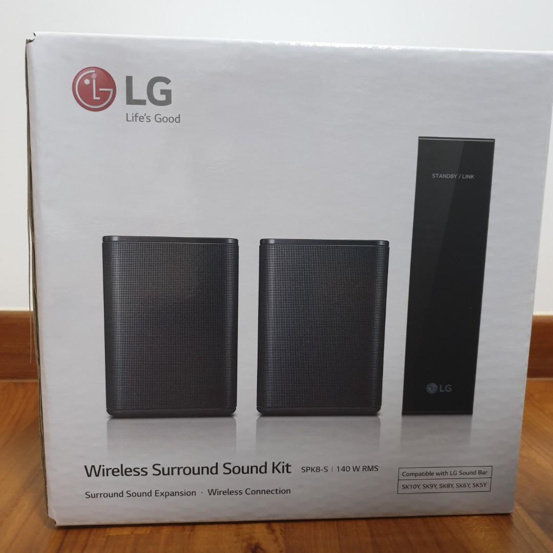 Kit Altoparlanti Posteriori Wireless LG SPK8-S 2.0 Per Soundbar SK10Y, SK9Y, Serie SL - Nuovi