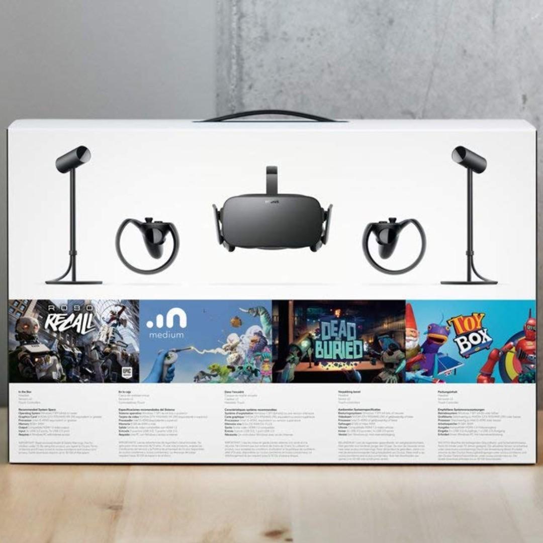 NEW Oculus Rift Touch Virtual Reality VR System Full Set