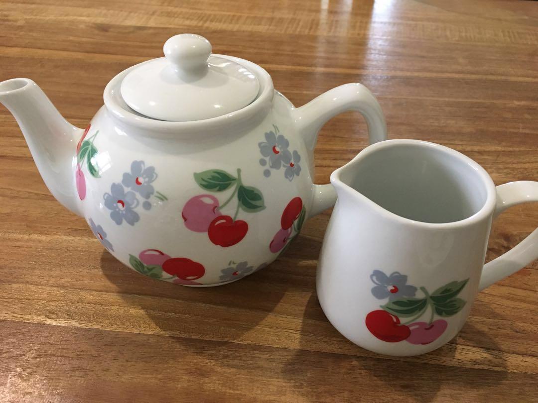 Original Cath Kidston Tea for Three Tea Set in Cherry design