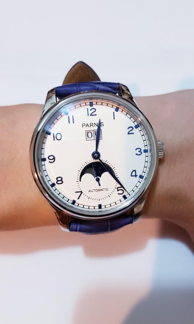 Parnis moon phase watch online