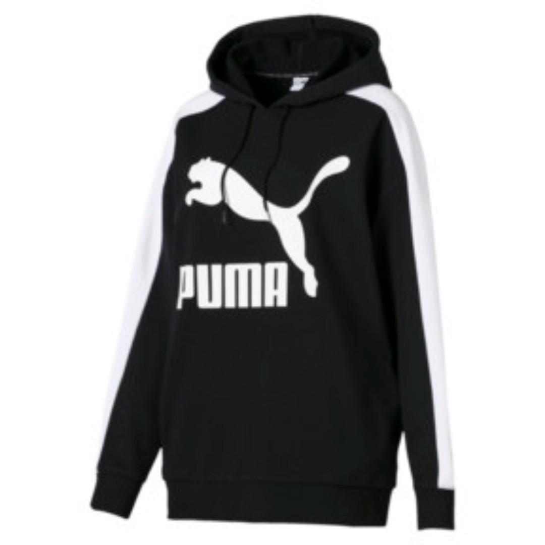 puma black and white sweater