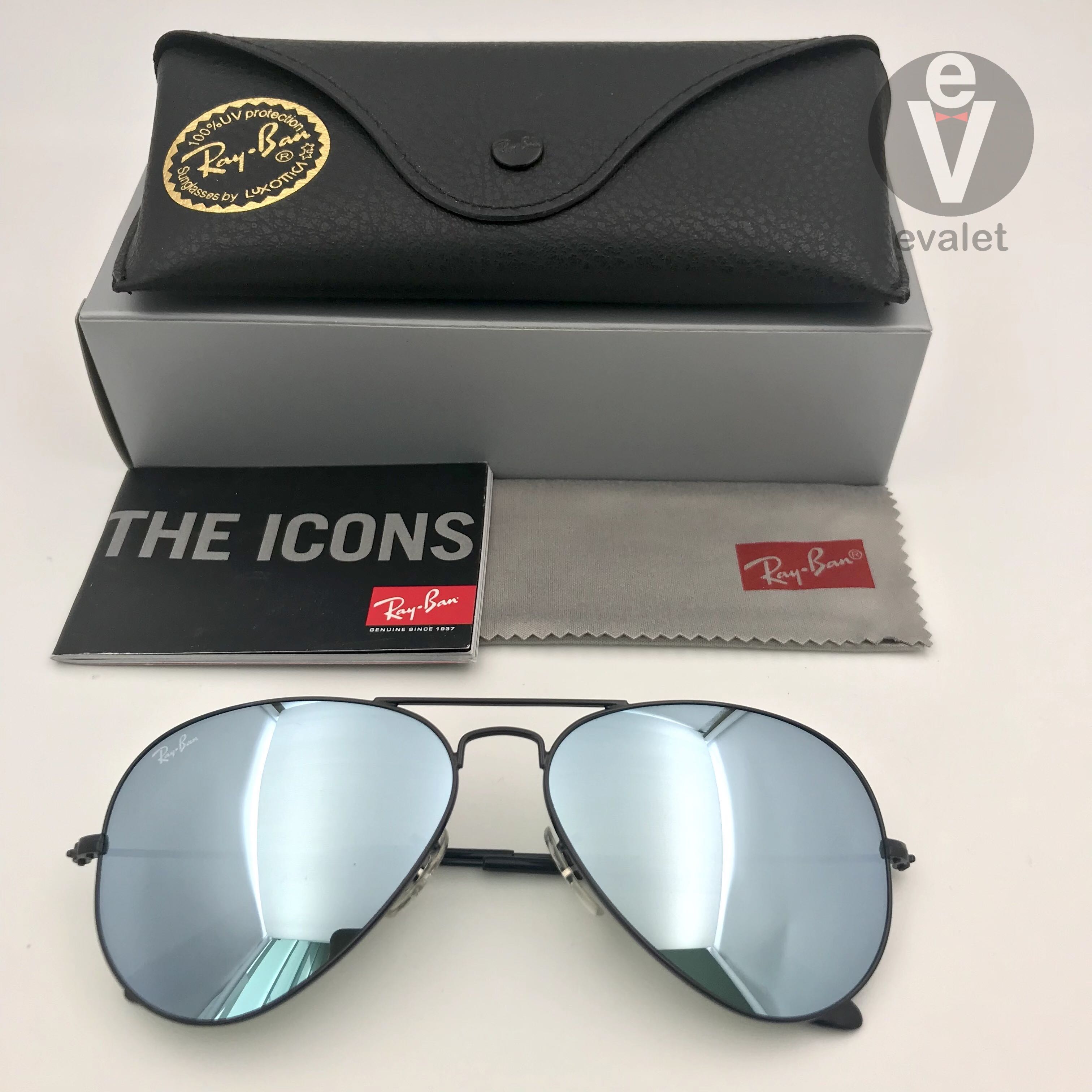 Rayban 3025 002 40 Aviator Silver Mirror Men S Fashion Watches Accessories Sunglasses Eyewear On Carousell
