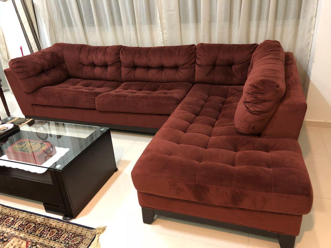 Raymour and flanigan l shaped shop couch