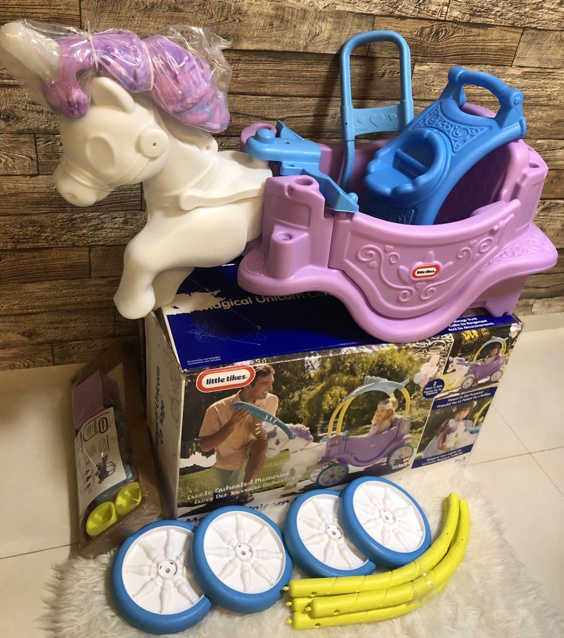 Little Tikes Princess Magical Unicorn Carriage with Light Babies