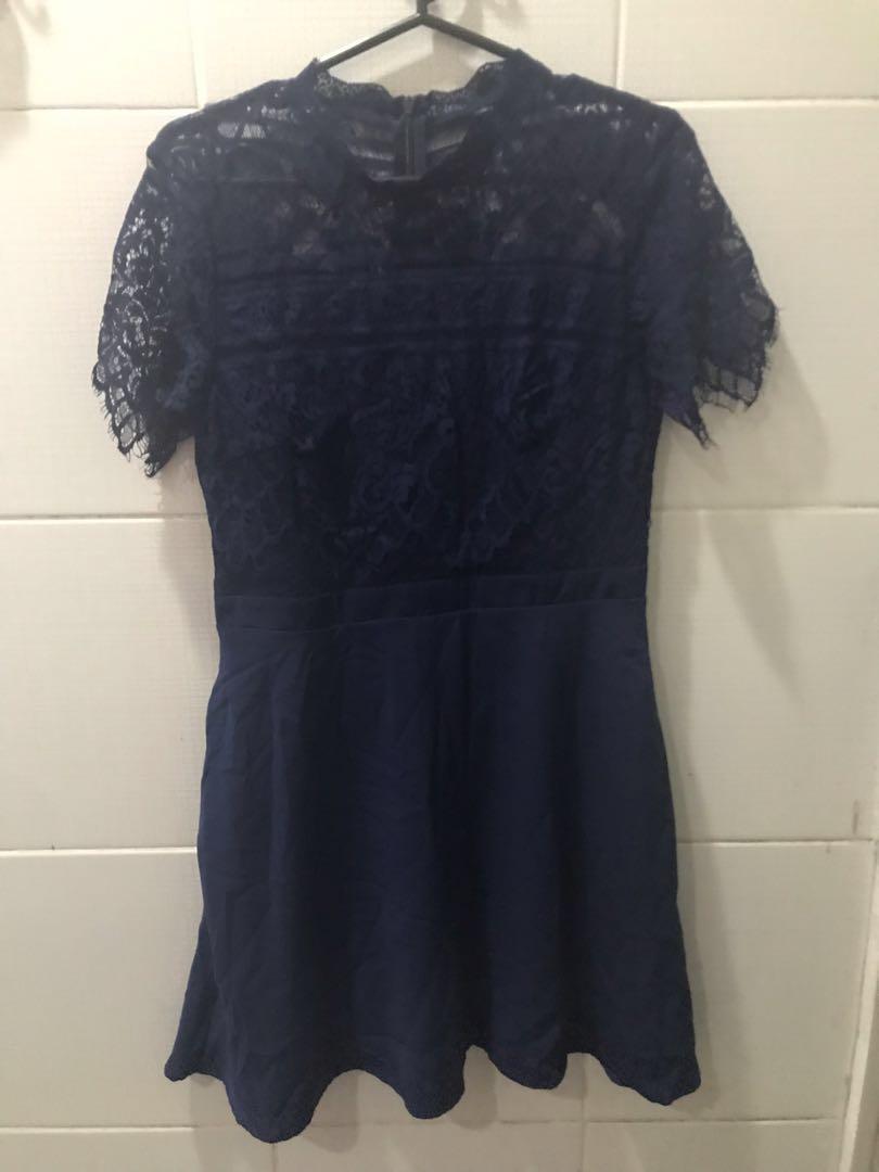 Something Borrowed Blue Lace dress (Category: Dresses) located in Manila. Submitted by declutter_____ (Listing ID 221530480, Image 1). Description: Read here: 1) No when worn pic. 2) Item is brand new without tag unless stated otherwise. 3) Prices are final since they are already very low :) 4) Shipping is PHP 60 via fasttrack for Metro Manila. .