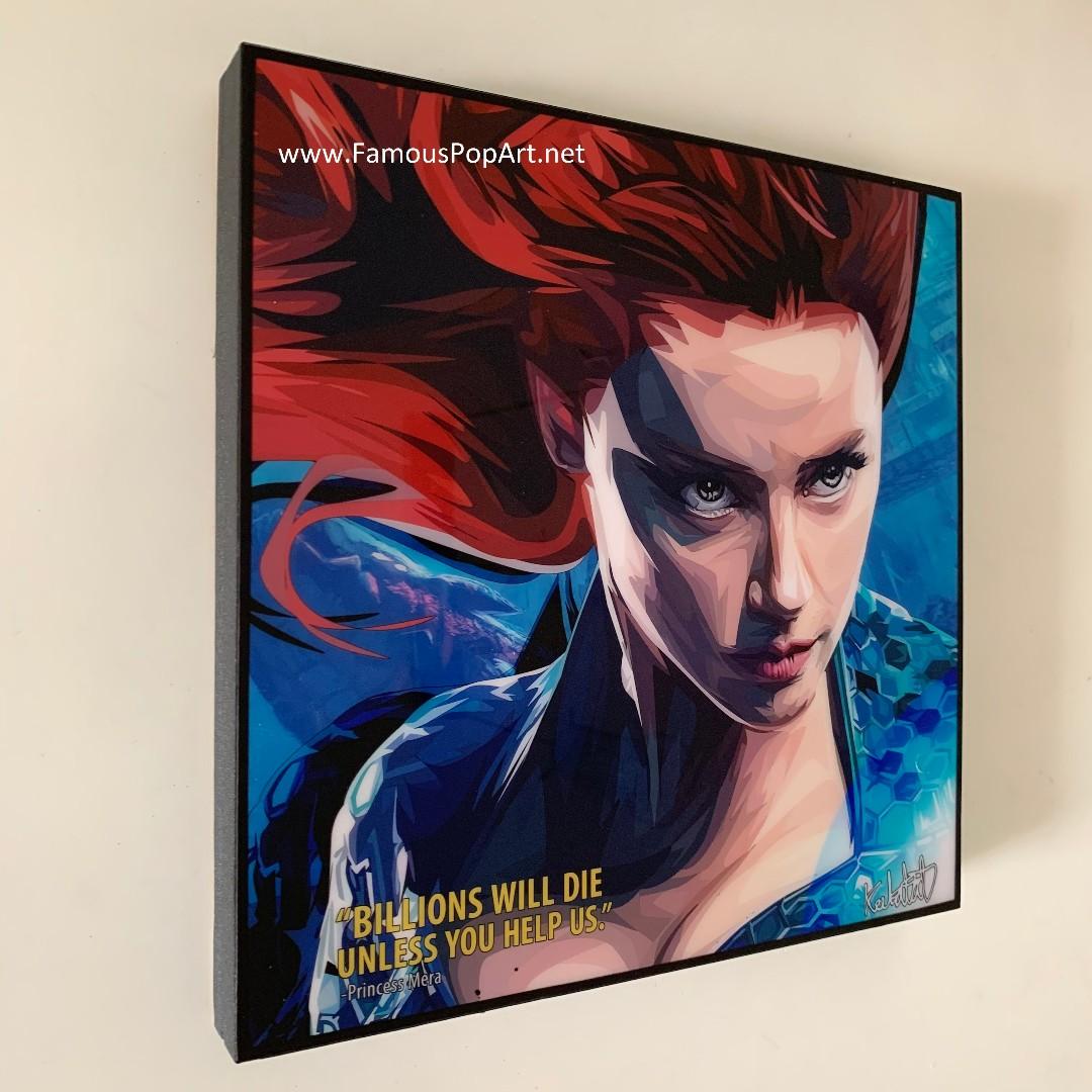 Superhero Princess Mera Popart Wall Portrait Pop Art Furniture