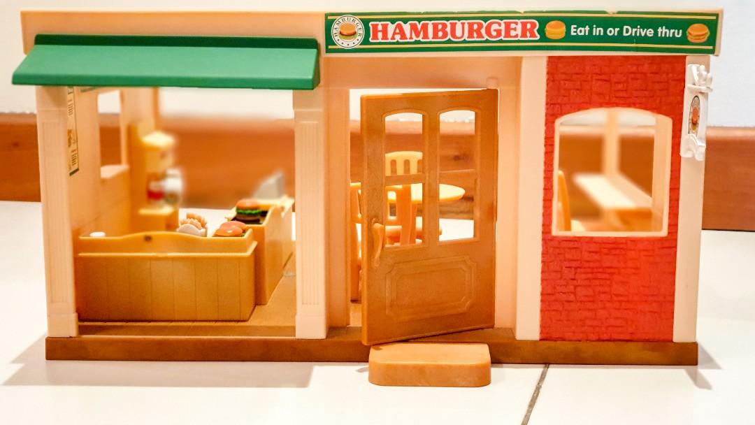 sylvanian families hamburger shop