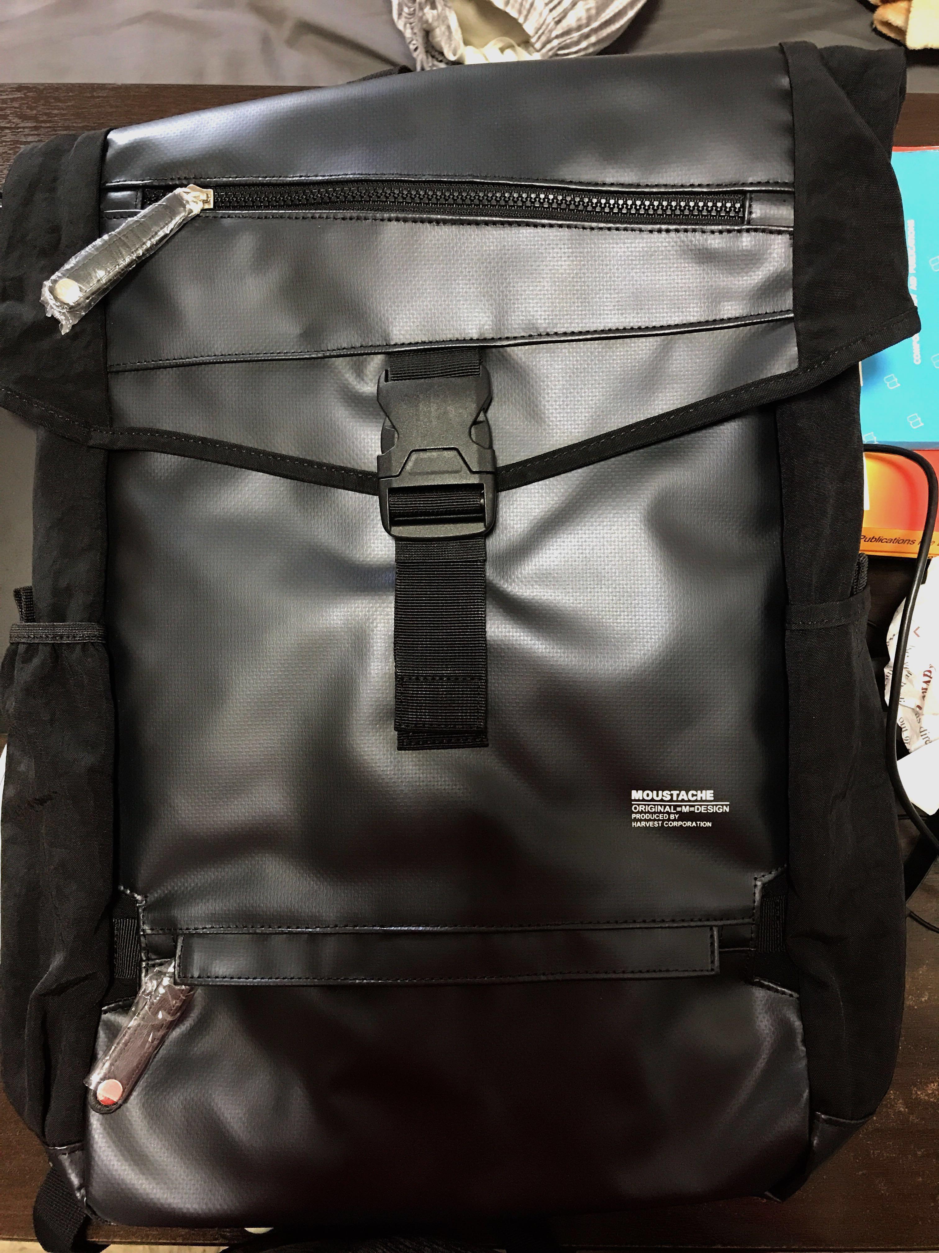Unisex Black Minimalist Bagpack Men S Fashion Bags