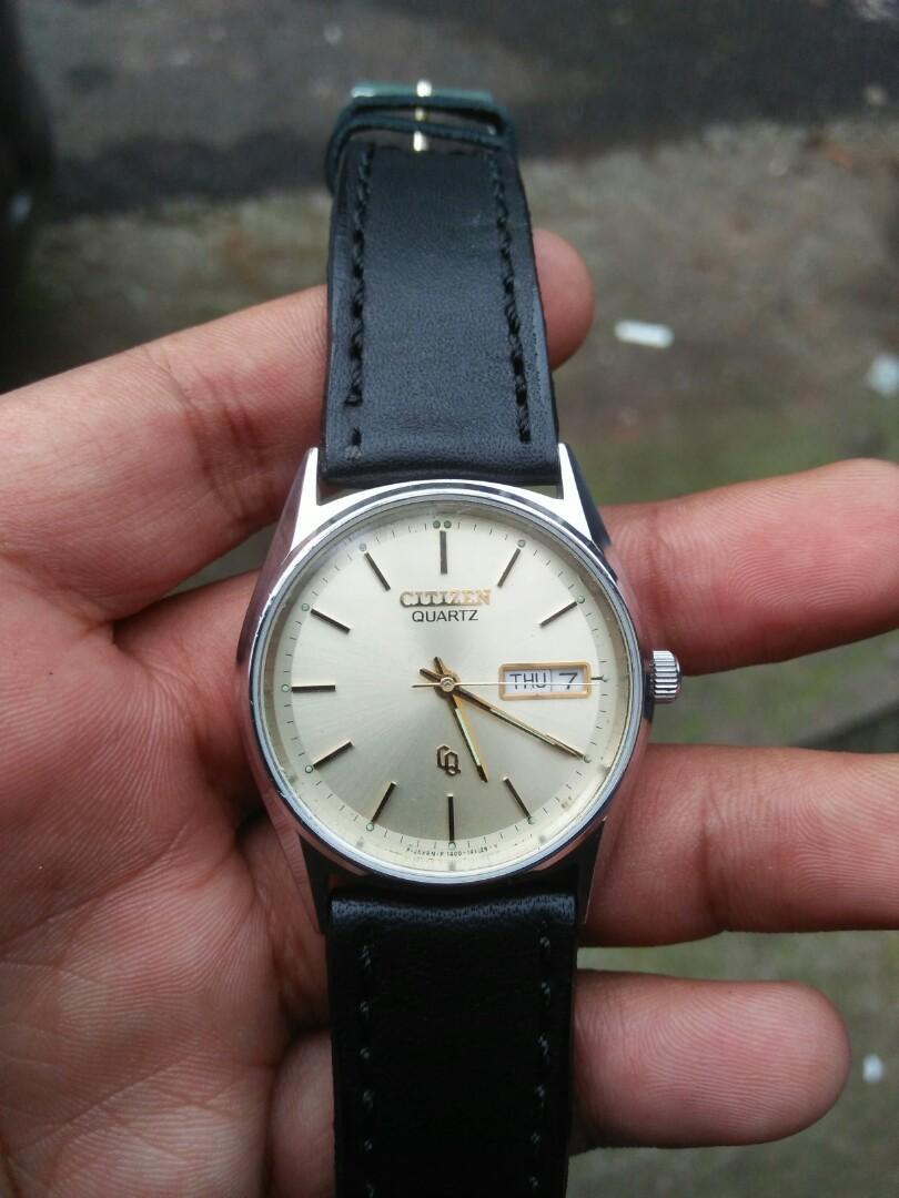 Vintage Citizen Cq Quartz Gn 4w S Fesyen Pria Jam Tangan Di Carousell