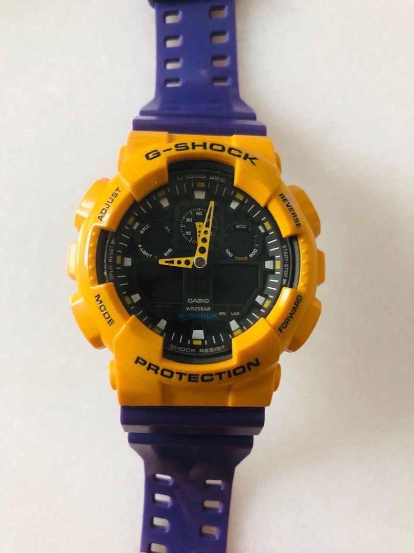 g shock purple yellow