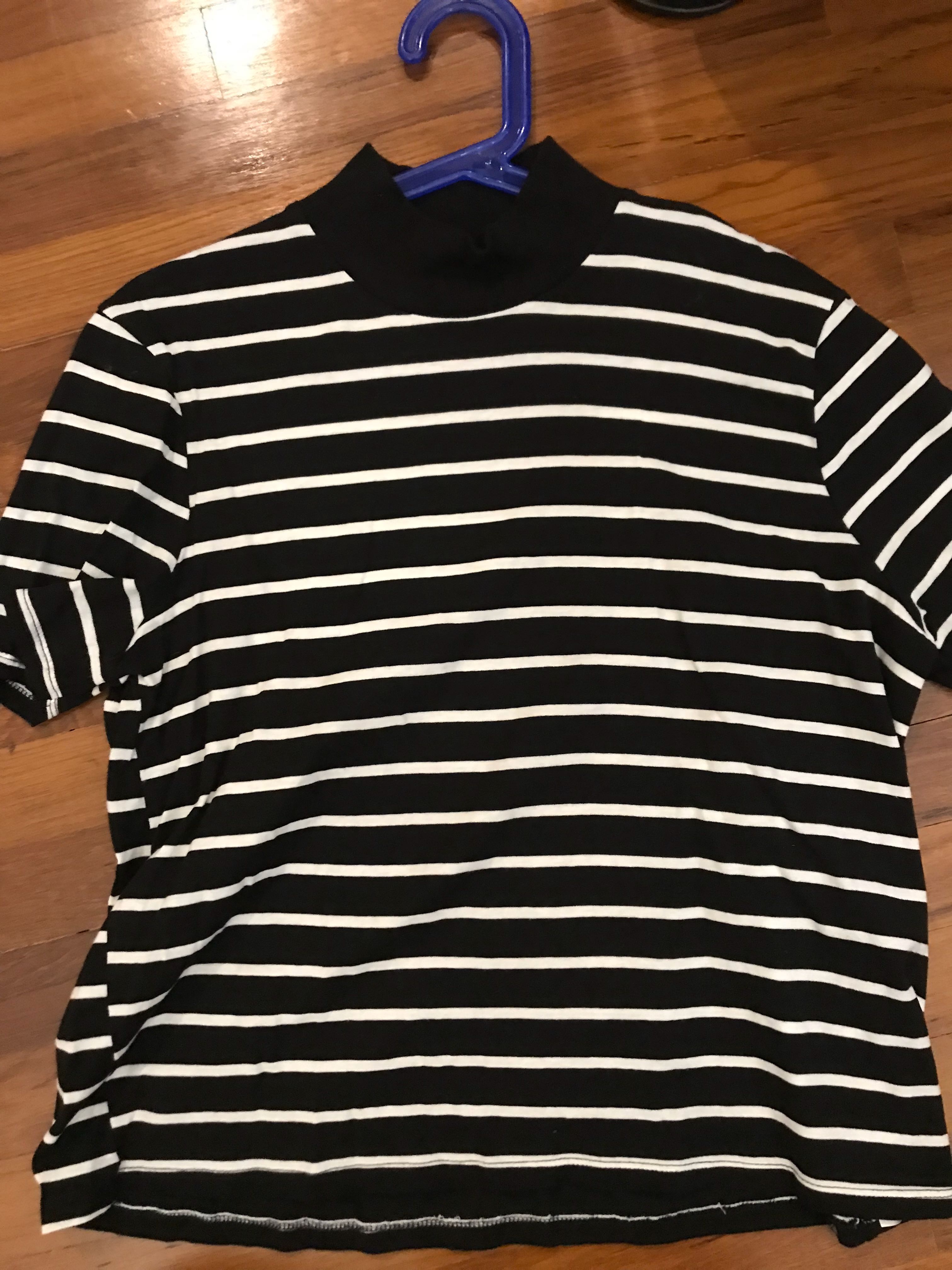 zara striped turtleneck