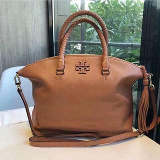 TWO WAY LEATHER HANDBAG WITH STRAP