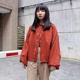 私路古著 寬袖斜紋布外套 女款