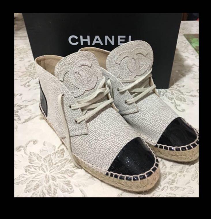 Authentic Chanel High Top espadrilles 