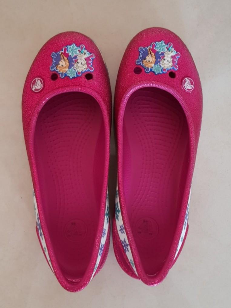 Authentic Crocs shimmer glitter sandals 