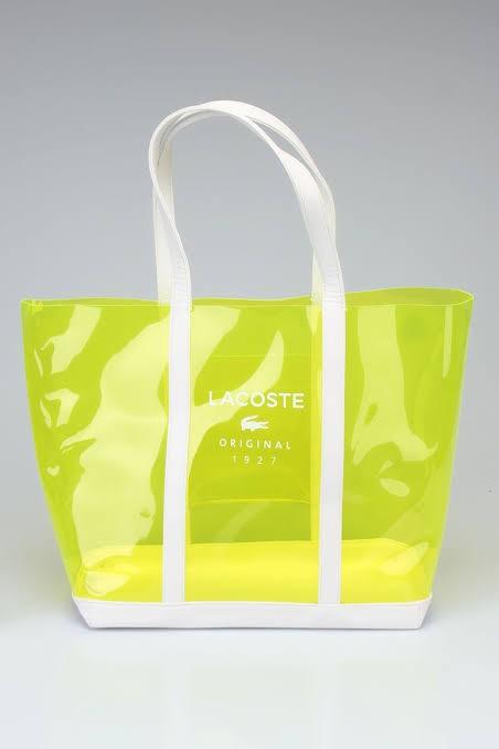 Lacoste transparent sale bag
