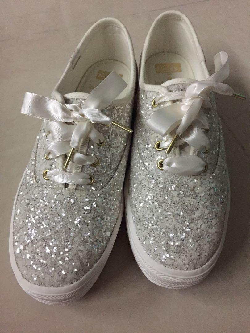 kate spade cream glitter keds