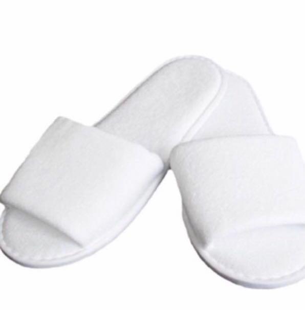 open toe spa slippers