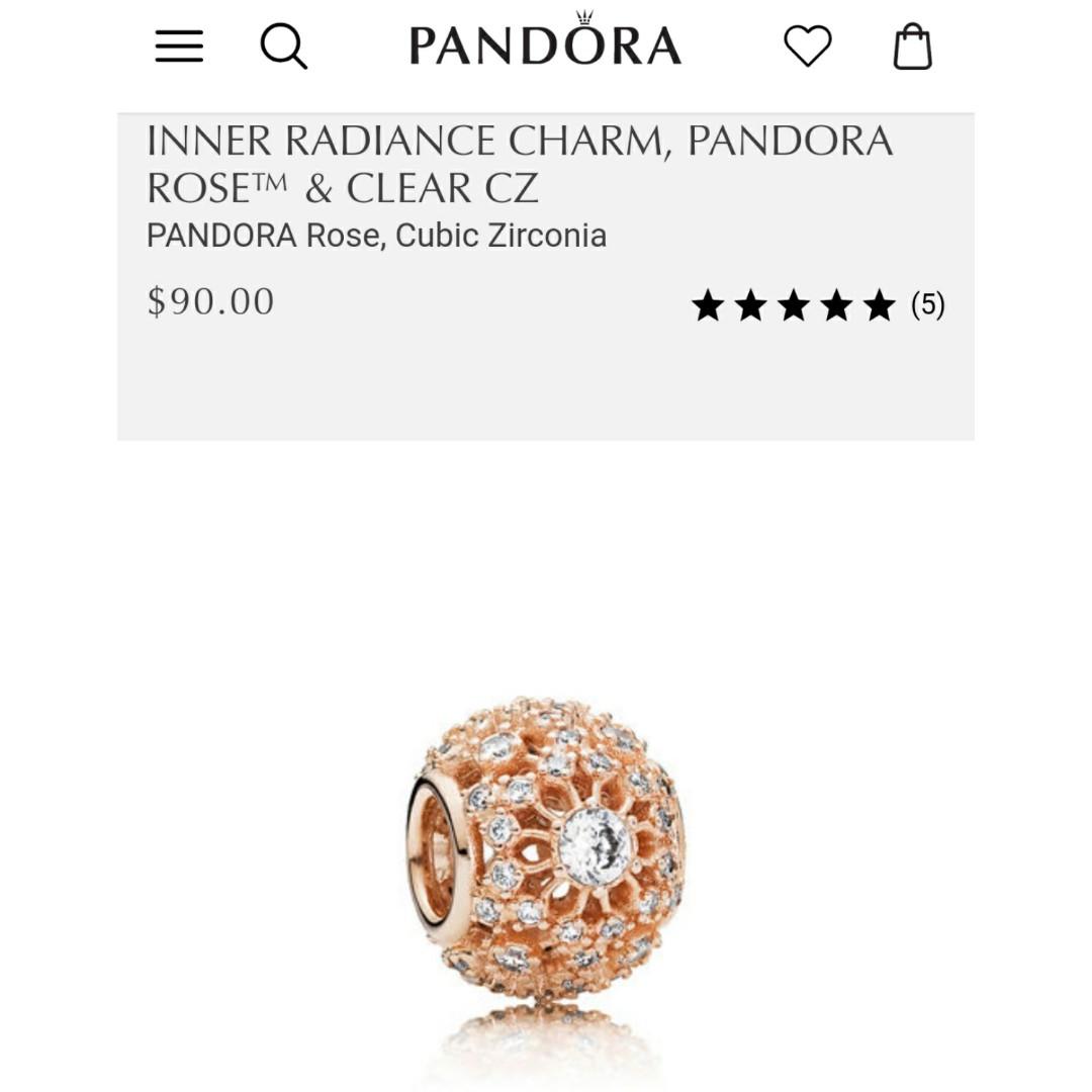 ROSE INNER RADIANCE OPENWORK CHARM Women s Fashion Jewelry Organisers Precious Stones on Carousell