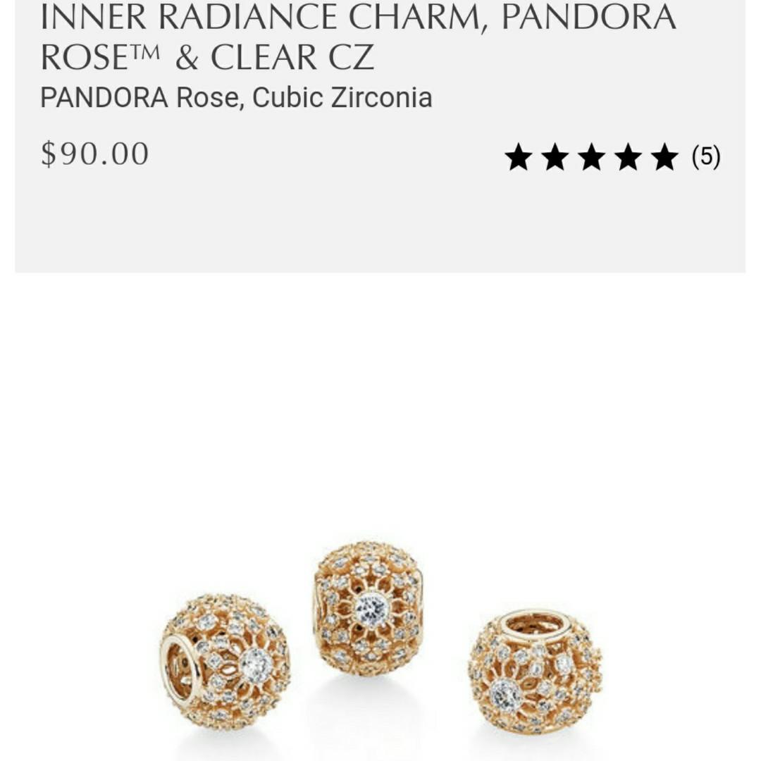 ROSE INNER RADIANCE OPENWORK CHARM Women s Fashion Jewelry Organisers Precious Stones on Carousell