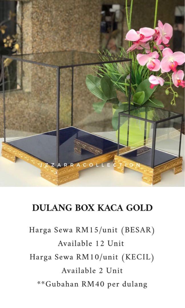 Dulang Hantaran Box Kaca Gold Design Craft Others On Carousell